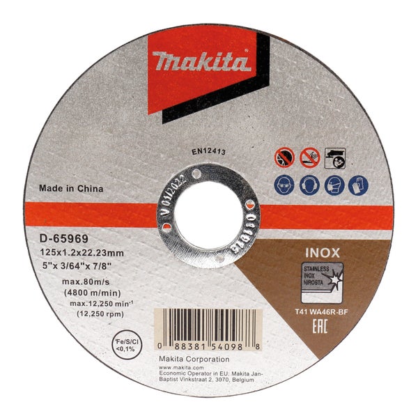 Makita Trennscheibe 125x1 mm INOX - D-65969