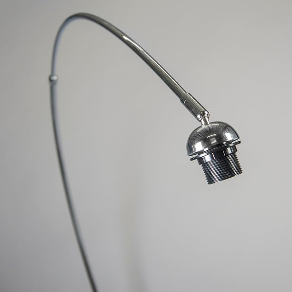Moderne Bogenlampe chrom verstellbar ohne Schirm