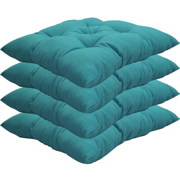 NYVI Stuhlkissen für Gartenstühle 38x38 cm 4er Set Türkis
