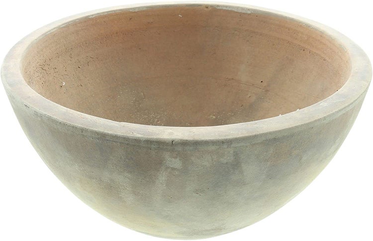Dekoleidenschaft Pflanzschale Herz aus Terracotta mit Antik Finish, Ø 32 cm, Blumenschale, Pflanzgefäß, Gartendeko für Draußen