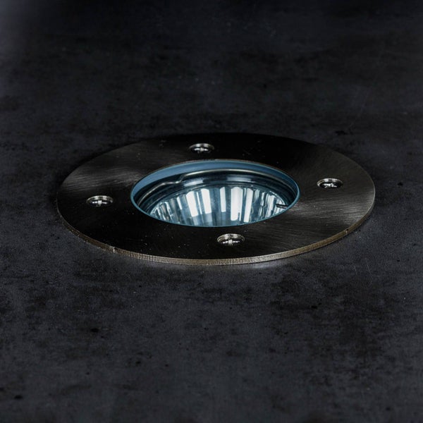 PRIOS Bodeneinbauleuchten Riya (wasserdicht (Modern) in Alu aus Edelstahl (1 flammig, GU10) - Bodeneinbauleuchte außen