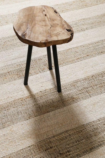 Handwebteppich Beige Sand aus Naturfaser Virgil Green Looop 160x230 cm