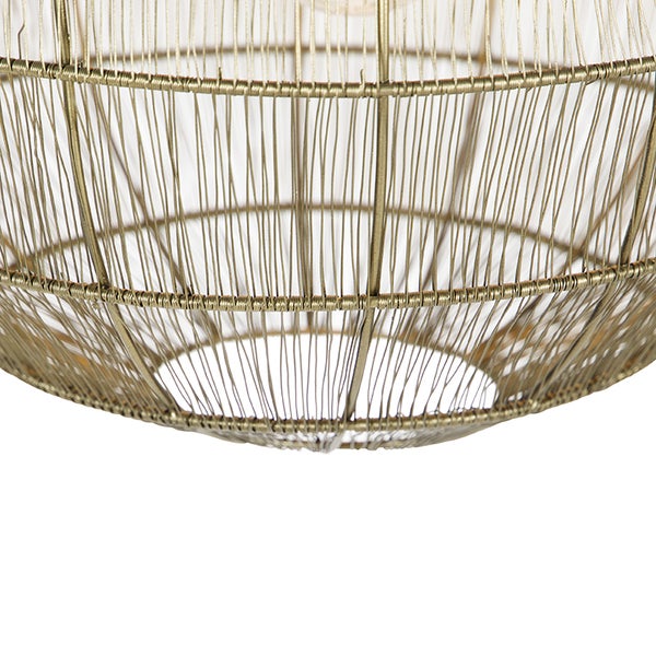 Metall-Pendelleuchte mit Drahtgeflecht