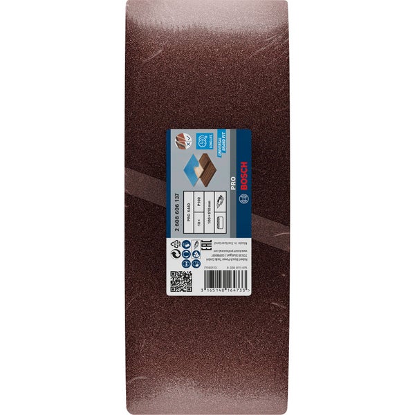 Bosch Pro X440 Schleifband, Körnung P100, 100x610 mm, 10 Stück