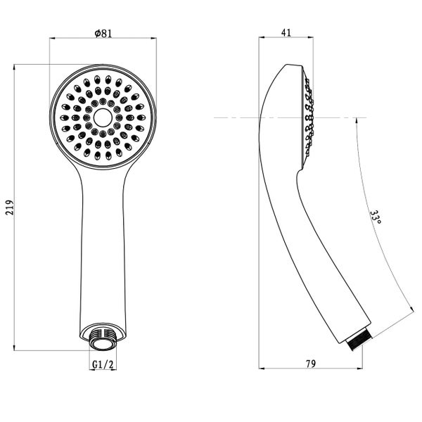 Brauseschlauch Handbrause Duschkopf mit Antikalkfunktion