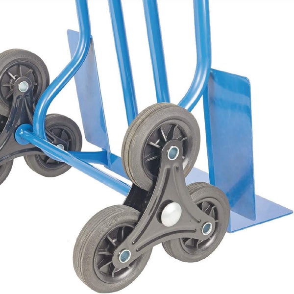 Treppensackkarre Trestles S01HS Stahl | Treppensteiger mit Sternrädern & 250 kg Tragkraft | Blau | Profi-Transportkarre Made in EU