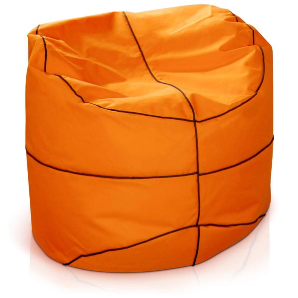 Green Bean Basketball-Sitzsack fertig befüllt 300L EPS Perlen - Kinder & Erwachsene 110cm Bean Bag Riesensitzsack Liegekissen Lounge Chair Sitzkissen Waschbarer Bezug Gaming Sessel Orange