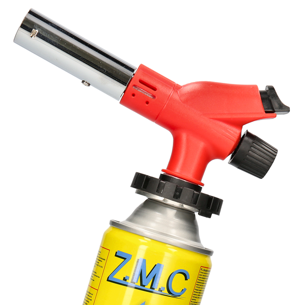 Z.M.C Gasbrenner 1,0kW + 4 Gaskartuschen 227g, Flambierbrenner bis zu 1300°C, Bunsenbrenner Lötbrenner, Küchenbrenner mit einstellbare Flamme, Brenneraufsatz