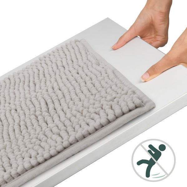Beautissu BeauMare WR Vorleger Matte 50x80cm Hellgrau