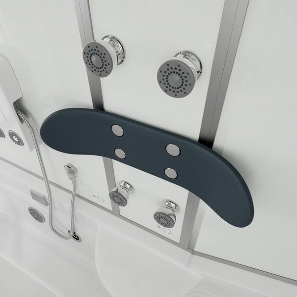 Home Deluxe - Duschtempel ALL IN 4in1 - Weiß, 170 x 90 x 220 cm Links - inkl. Dampffunktion, Regendusche und Fußmassage I Dampfsauna, Duschtempel Whirlpool Fertigdusche