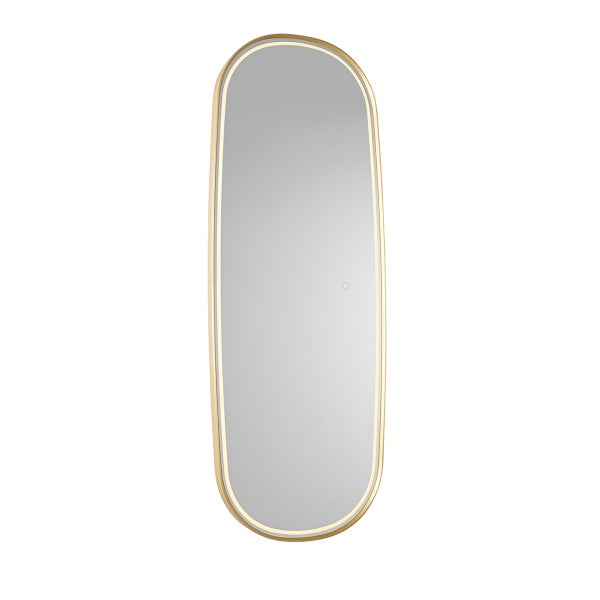 Moderner Badezimmerspiegel Gold inkl. LED und Touchdimmer - Geraldien