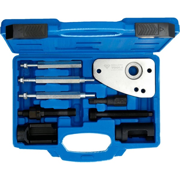 Werkzeugsatz mit Schrauben, Platte und Hülsen