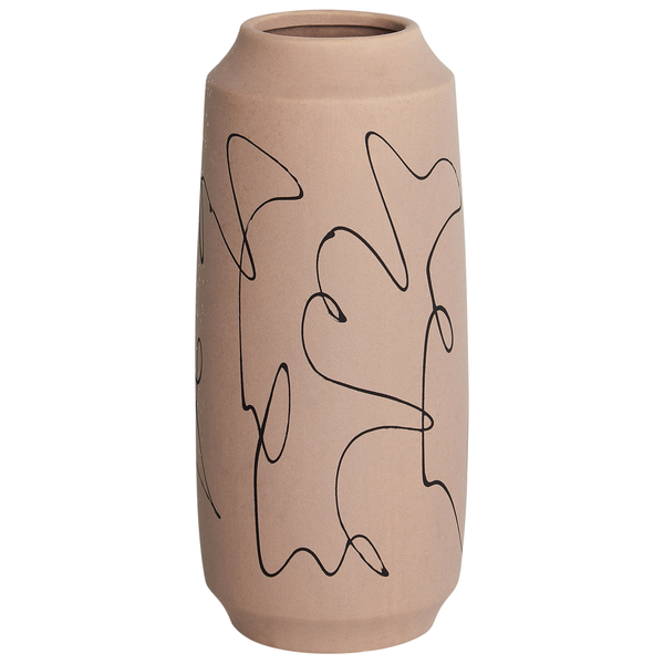 Blumenvase SUNFISH Steinzeug 33 cm Sandbeige