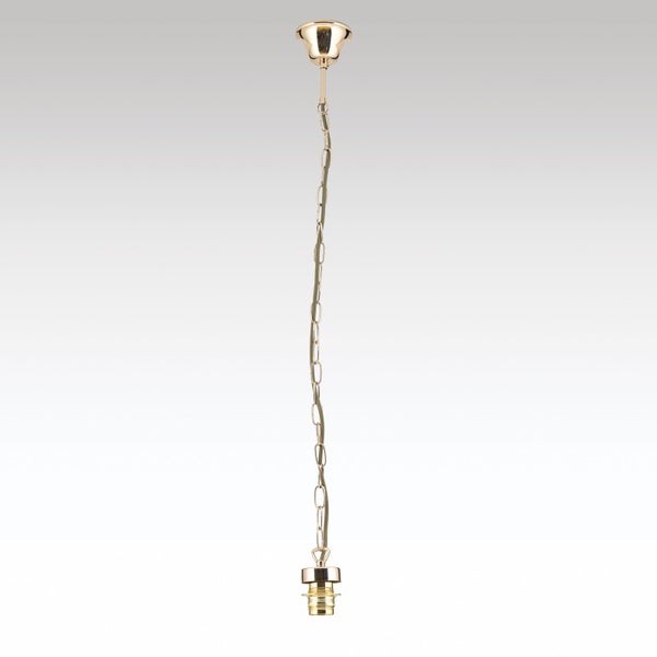 Kettenaufhängung 100cm Aufhängung mit Fassung E27 Schraubring Lampenaufhängung Lampen Kette Gold
