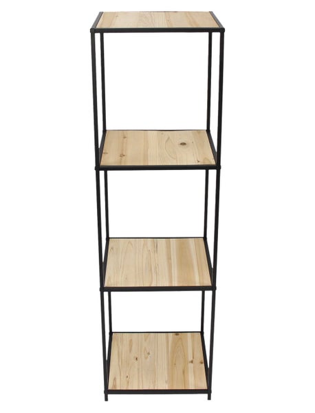FRANK FLECHTWAREN | Regal Classic, hoch, 35 x 35 x 116 cm, METALL, HOLZ