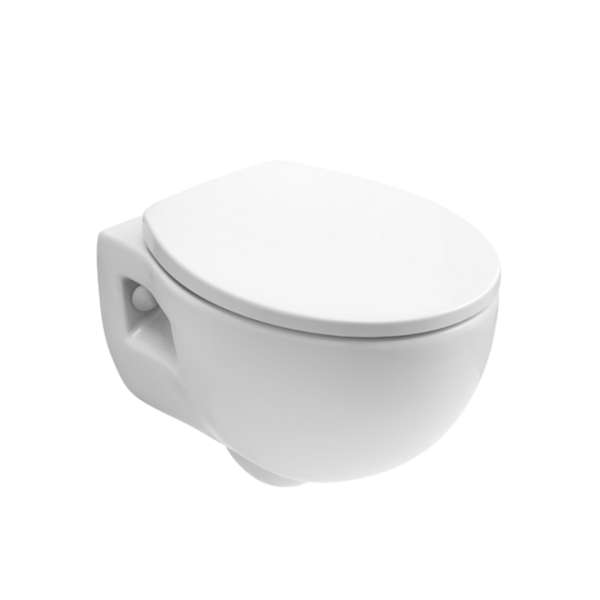 Wand WC, runde Form, weiße Sanitärkeramik | Patascoss