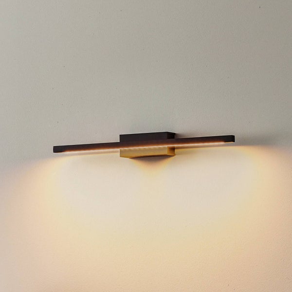 quitani LED Wandleuchte, Wandlampe Innen Tolu (Modern) in Schwarz aus Aluminium (1 flammig ) - Wandstrahler Wandbeleuchtung Schlafzimmer / Wohnzimmer Wohnzimmerleuchte