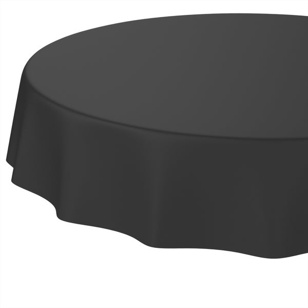 Runde Tischdecke in Anthrazit aus Stoff für runde Tische.