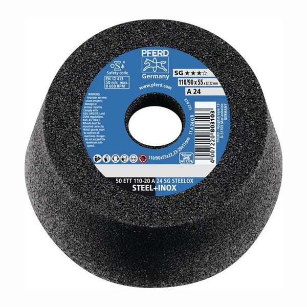 Pferd Trennschleifer Scheibe 110/90x55x22,23 Millimeter für Stahl und Inox