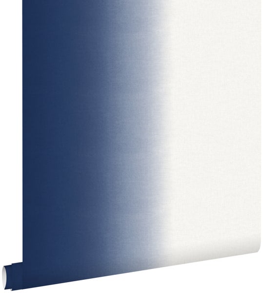 ESTAhome Tapete Dip Dye-Motiv Dunkelblau - 53 cm x 10.05 m - 148608