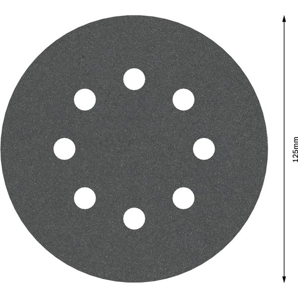Schleifpapier, 125 mm Durchmesser, mit Löchern