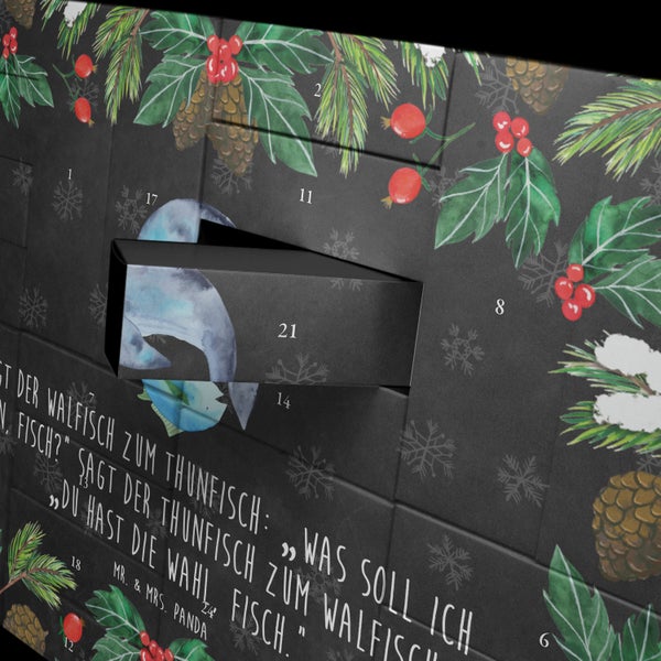 Mr. & Mrs. Panda Befüllbarer Adventskalender Walfisch Thunfisch - Schwarz