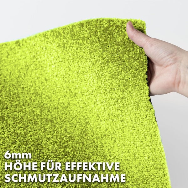 FLOORDIREKT Fußmatte Domenico - stilvolle & praktische Schmutzfangmatte - Limone - 50 x 80 cm
