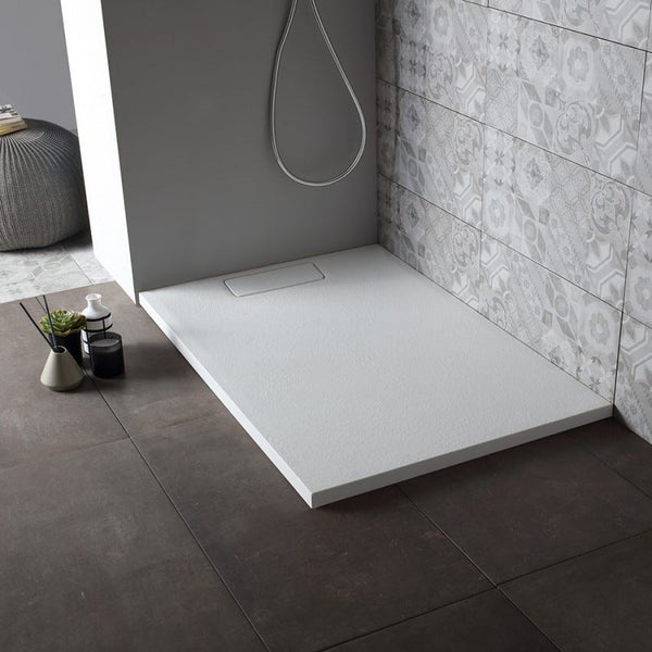 Moderne strukturierte Duschwanne 70X90 cm in matt weiß | Mart
