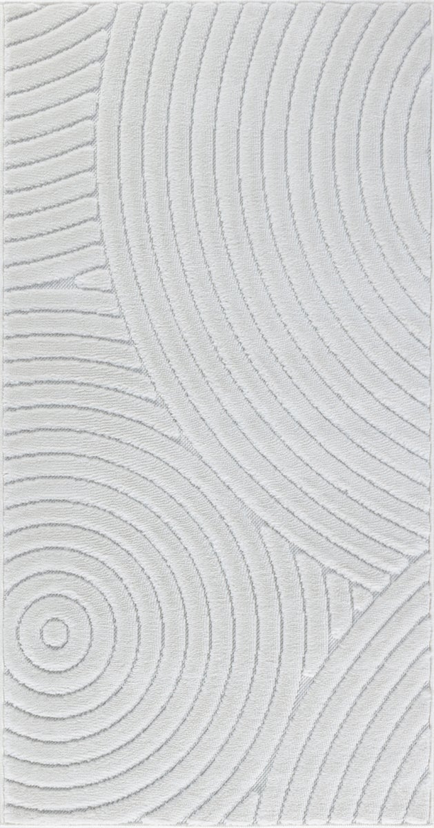 Moderner Skandinavischer Teppich für Innen-/Außenbereich - Weiß - 80x150cm - KOANA