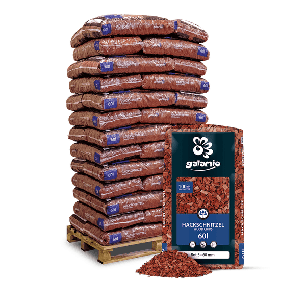 Galamio Holzhackschnitzel Rot 60l x 39 Sack 2340l Palette