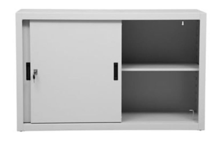 PROREGAL Schiebetürenschrank Ant 2 Ordernhöhen HxBxT 75 x 120 x 45 cm Grau