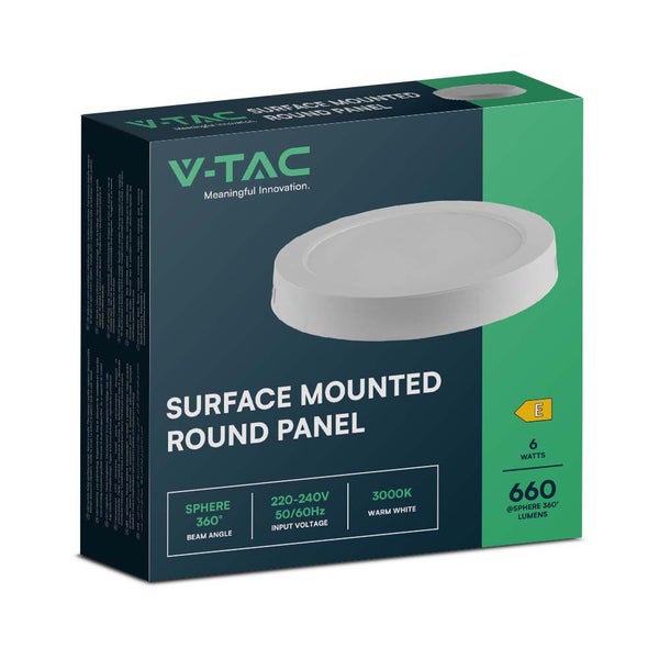 V-TAC Aufputz-Rundpanel Verpackung