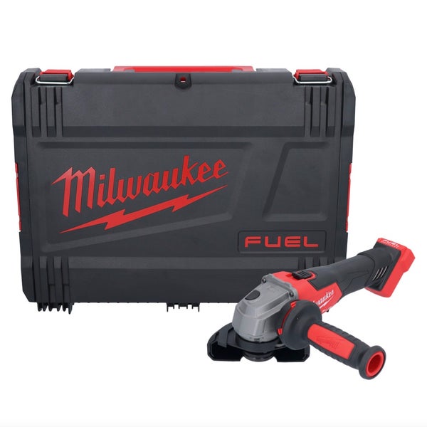 Milwaukee Akku-Winkelschleifer mit passendem Transportkoffer.