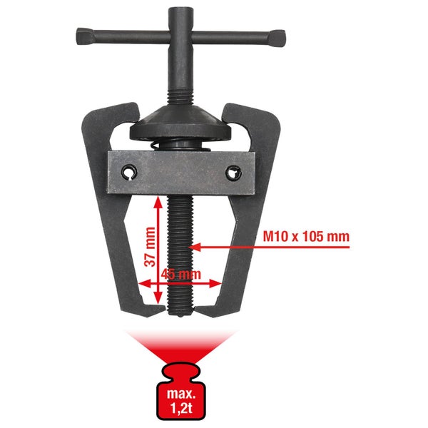 KS TOOLS Polklemmen-Wischarm-Abzieher 2-armig,45 mm - 700.1179