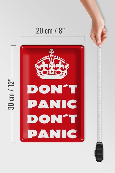 Blechschild Spruch 20x30cm Don't Panic don't panic
