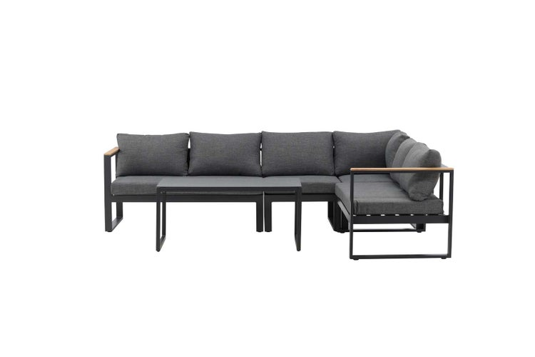 Texas Lounge-Set 2 Teile grau,schwarz. 110 X 60 X 50 cm