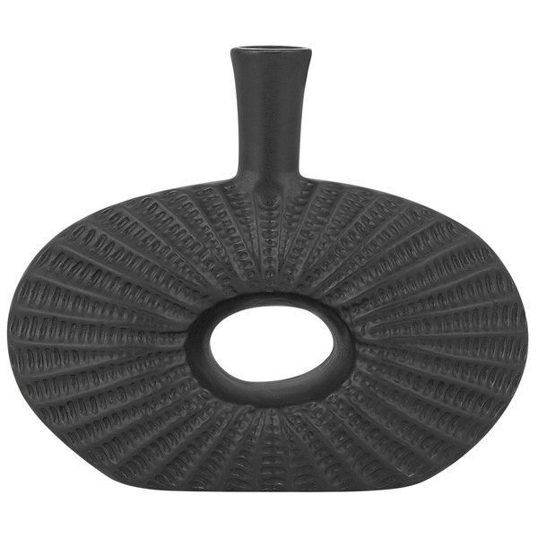 Dekovase ARWAD Steinzeug 24 cm Schwarz