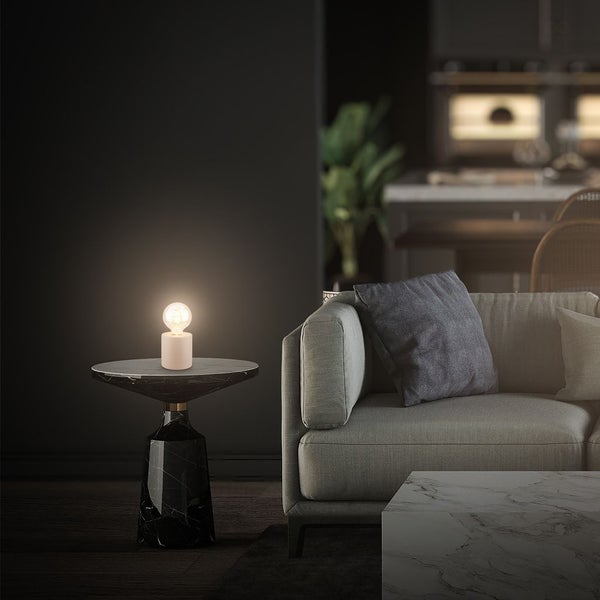 Tischlampe Tischleuchte Schlafzimmer Büro Kabelschalter Keramik Flur