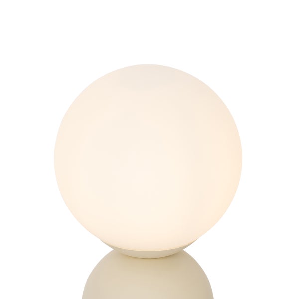 Hotel-Chic-Tischlampe beige mit Opalglas - Pallon Trend