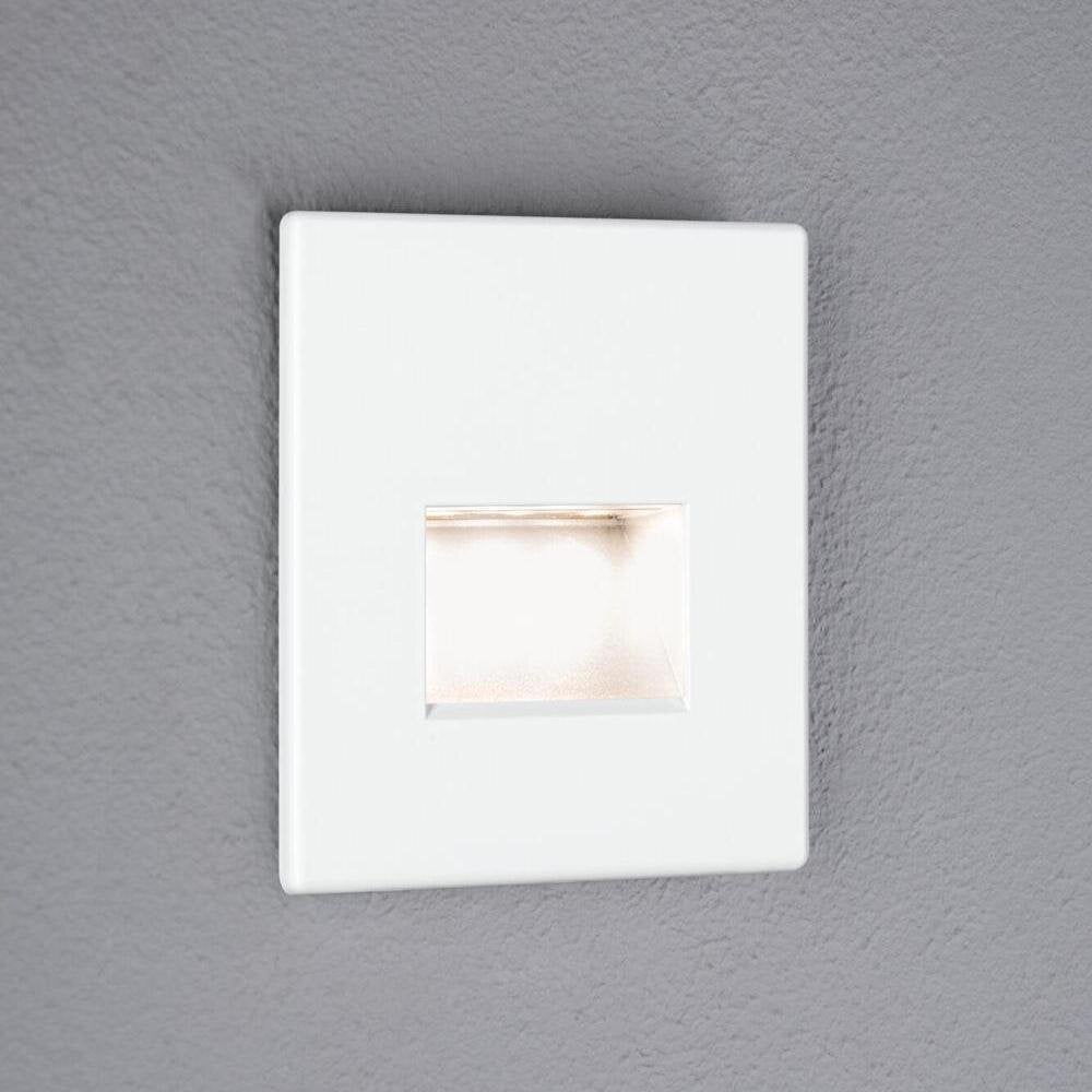 LED Wandeinbauleuchte Edge Quadro in Weiß-matt 1,4W 50lm
