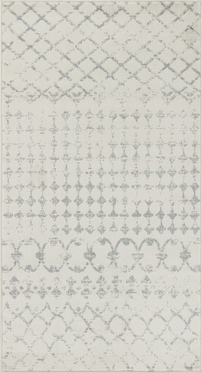 Berber Etnhischer Teppich - Weiß/Grau - 80x150cm - SOFIA