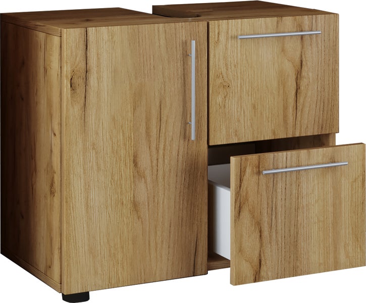 Holz Badmöbel Badunterschrank Flandu Schublade
