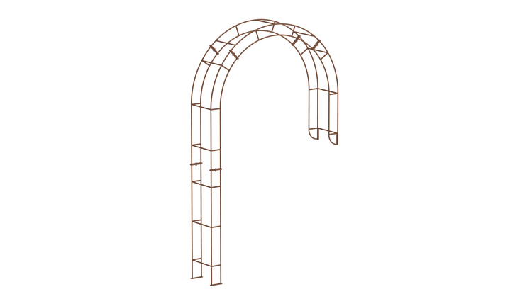 Wandrosenbogen ELEO Cremona 140x34x230 cm Metall unbeschichtet - Edelrost