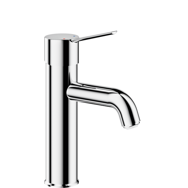 Einhebel Waschtischarmatur aus verchromtem Messing mit modernem Design für das Badezimmer.