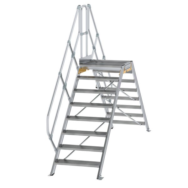 MUNK Überstieg 45° inkl. einen Handlauf, Stufenbreite 800mm, 2x8 Stufen