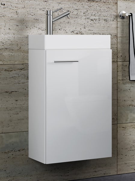 2-tlg. Gäste WC Waschplatz Waschtisch schmal Slito