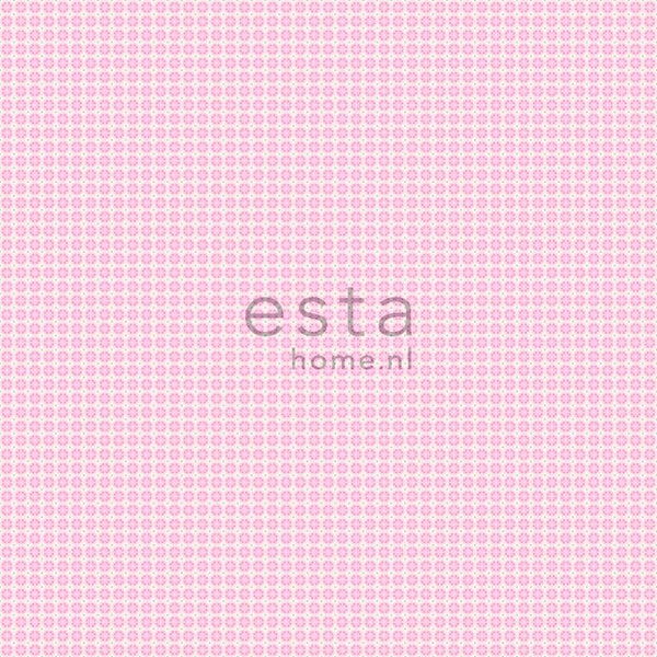 Esta Home Logo auf Tapete mit Blumenmuster