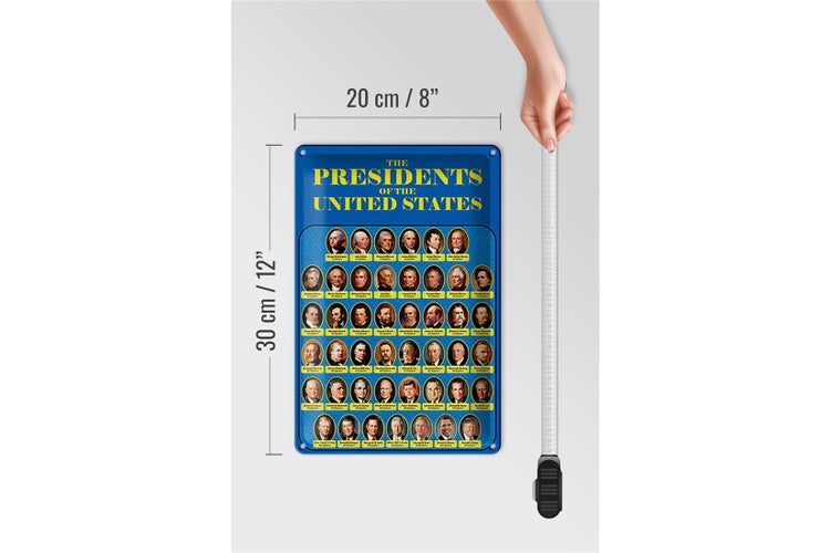 Blechschild Spruch 20x30cm the presidents of United States