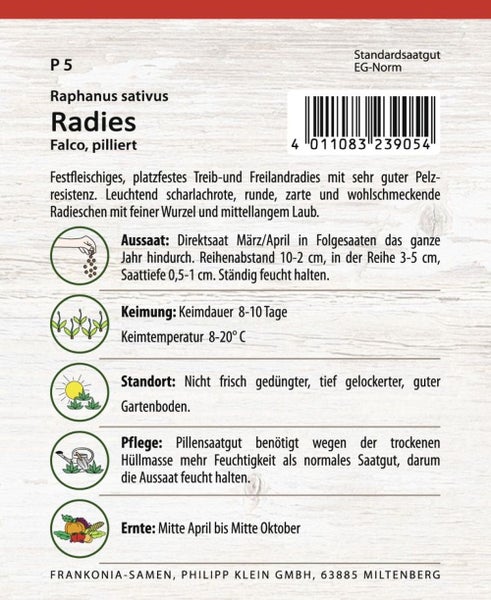 Radieschen Falco Saatgut für den Garten