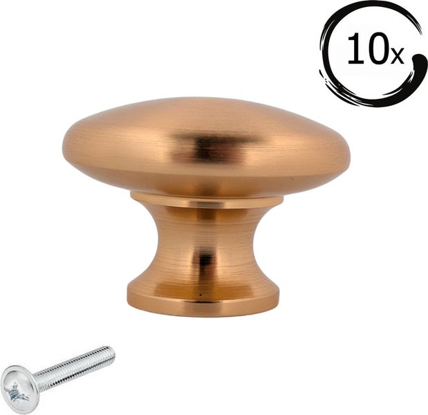Schrankknopf / Möbelknopf Macon 27 mm Gold 10 Stück
